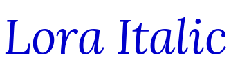 Lora Italic 字体